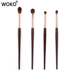 4 Pcs Eyeshadow Makeup Brush Set Eye Shadow Crease Brush Precision Smudge Smoky Brush Soft Horse Hair Eye Detail Makeup Tool Set
