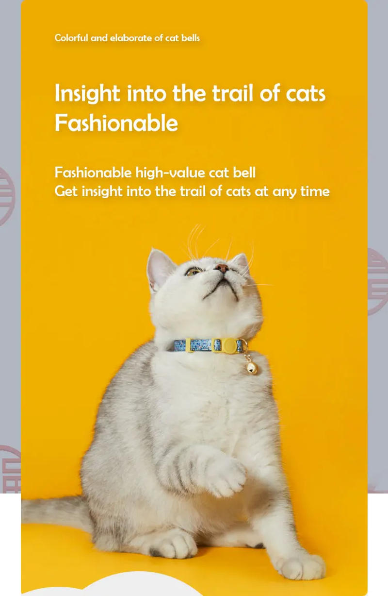 Description Picture 4 of itemPet Supplies Cat Collars Necklace With Bell 2pcs Pack Adjustable Breakaway ID Tag Personalized Accessories Small Dogs