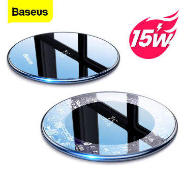 Baseus 15W Qi Wireless Charger for iPhone 14 13 12 Pro Max Airpods Samsung S22 Xiaomi 11 Induction Fast Wireless Charging Pad