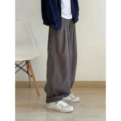 Deeptown Japanese Oversized Women's Pants Gray Harajuku Style Baggy Fall Clothes Man Vintage Wide Leg Black Trousers Streetwear
