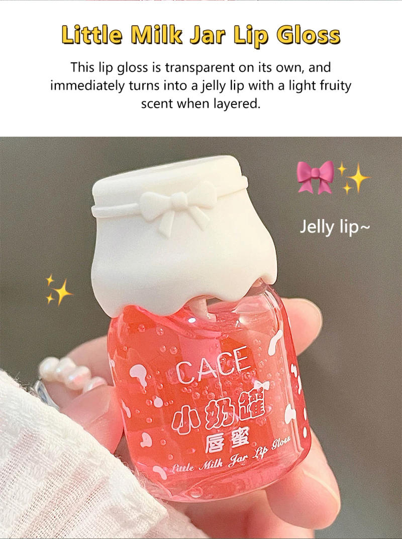 Description Picture 3 of itemCACE Cute Lipgloss Lip Plumper Oil Glitter Lip Gloss Long Lasting Moisturizing Essence Lip Balm Makeup Cosmetics Lip Care Oil