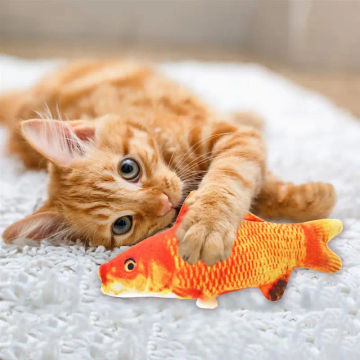 1pc Cute Fish Shape Plush Dog Toy Cartoon Bite-Resistant Pet Chew Toy Pet Squeaky Toys Pet Supplies Cat Dog Favors