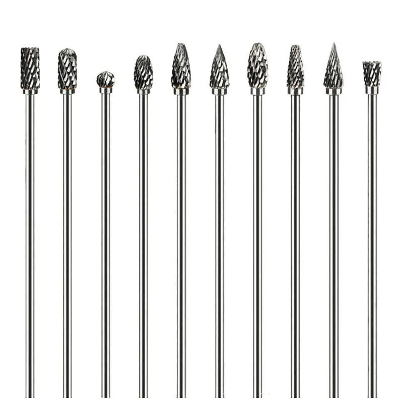 Description Picture 3 of item1PC Extra Long Rotary Rasp Files Burr Tungsten Carbide Engraving Milling Cutter Drill Double Cut Flute For Metal Wook 3*6*100mm