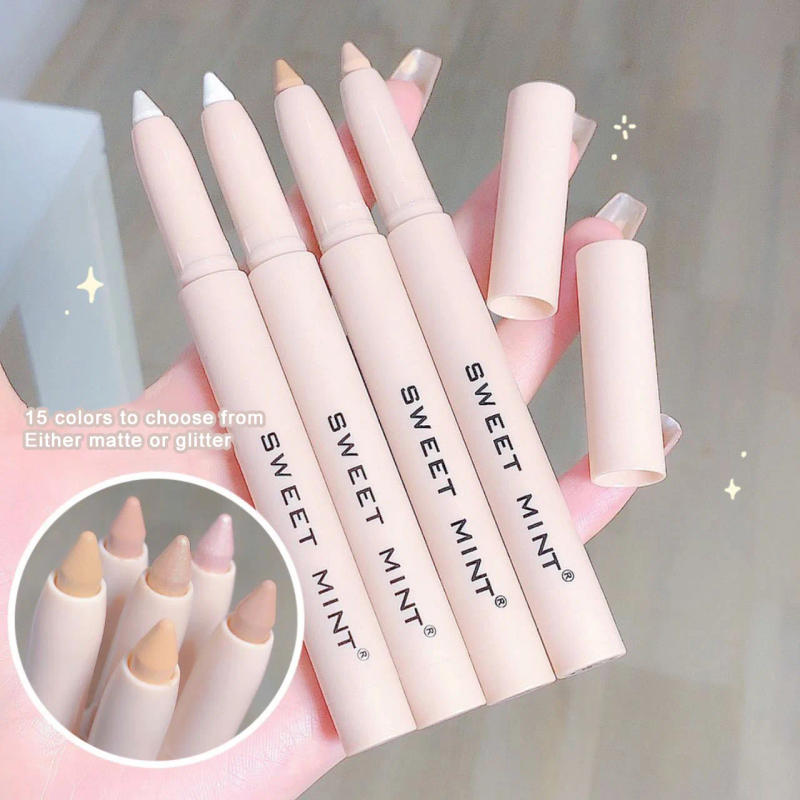 Description Picture 4 of itemEye Shadow Lying Silkworm Highlighter Pen Korean Eyes Makeup Matte White Pearl High-gloss Brightening Glitter Eyeshadow Stick