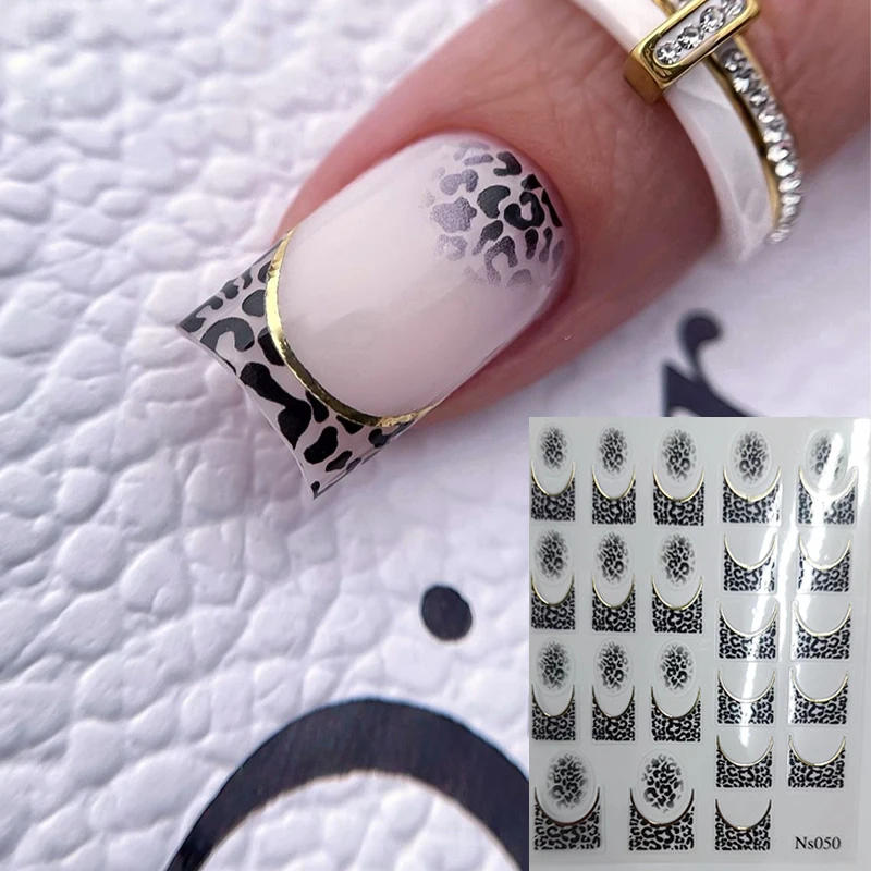 Description Picture 3 of itemNew Sexy Leopard Nail Art Self-adhesive Stickers Decals Animal Fashion Nail Accessories Gradient Line Nail Decal