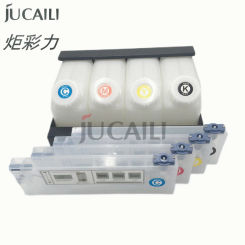 Jucaili 4 Ink Tanks + 4pc 220ml Cartridges Continuous Bulk Ink Supply system mutoh mimaki printing machine