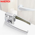 NAIERDI Camper Car Bathroom Door Lock Handle RV Car Caravan Boat Latch Interior Door Locks Toilet Handles Keyless Door Hardware