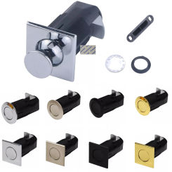 1Piece Round Square Push Button Latch Lock RV Camper Boat Yacht Drawer Cabinet Door