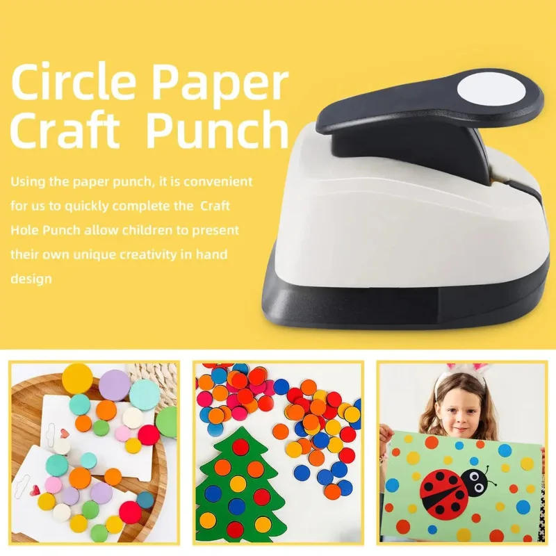 Description Picture 5 of itemRound Embossing Device 9/16/25/38/50mm Children's Educational Embossing Machine Embossing Device Office Manual DIY Paper Cutter