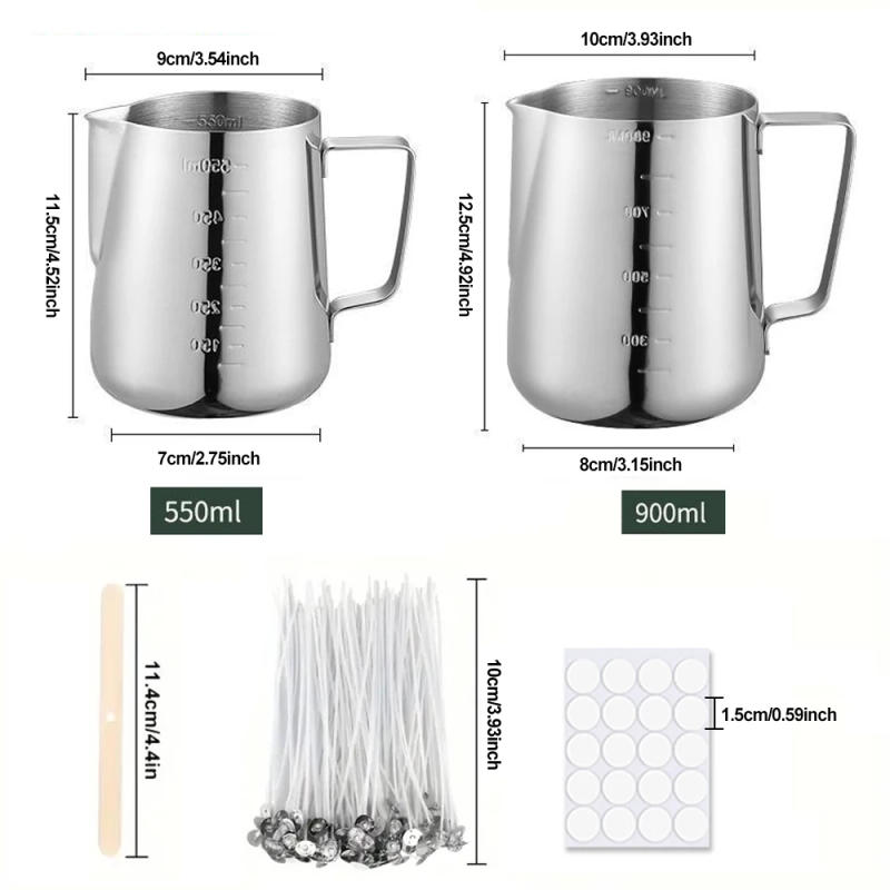 Description Picture 2 of itemCandle Making Starter Kit Supplies Including Candle Make Pouring Pot Sticker Candle Wick Holder DIY Craft Tools For Adults