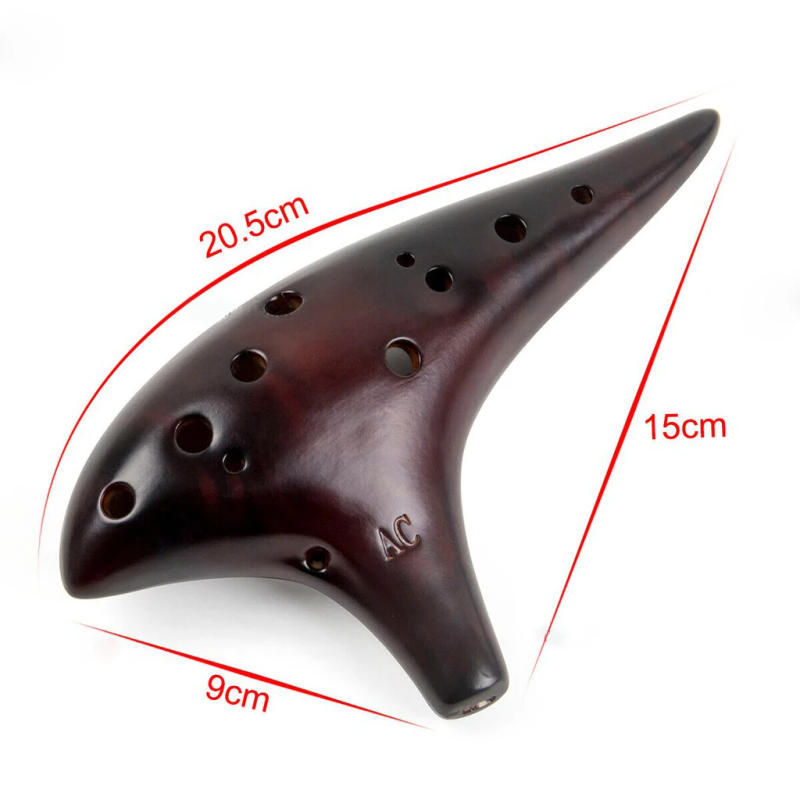 Description Picture 4 of itemOcarina 12 Hole Ceramic Alto C Tone Classic Flute Musical Instrument Music Lover Beginner Instrument