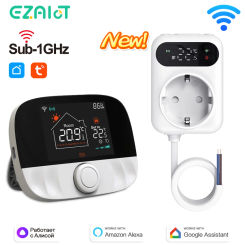 Tuya WiFi Smart Thermostat Water Gas Boiler RF433 Wireless Temperature Controller Socket Receiver Voice Alexa Google Home Alice