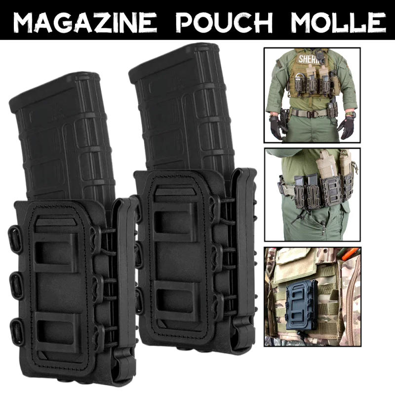 Description Picture 2 of itemMolle Scorpion Quick Magazine Pouch for AK 74/47 AR M4 5.56/7.62 9mm Rifle Magazine Holster Gun Hunting Airgun Accessories