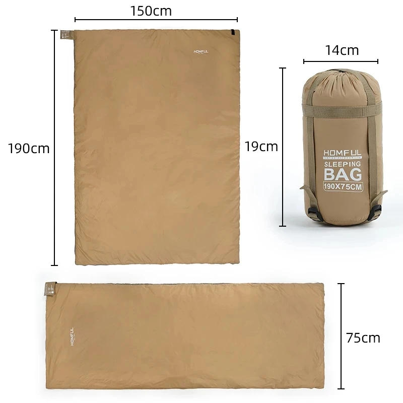 Description Picture 3 of itemHitorhike 75 x 190CM  Mini Outdoor Ultralight Envelope Sleeping Bag Ultra-small Size For Camping Hiking Climbing suit 3 seasons
