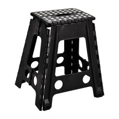 18 inch Folding Step Stool Heavy Duty Plastic Foldable Step Stool-Compact Plastic Foldable Step Stool for Bathroom,Bedroom,