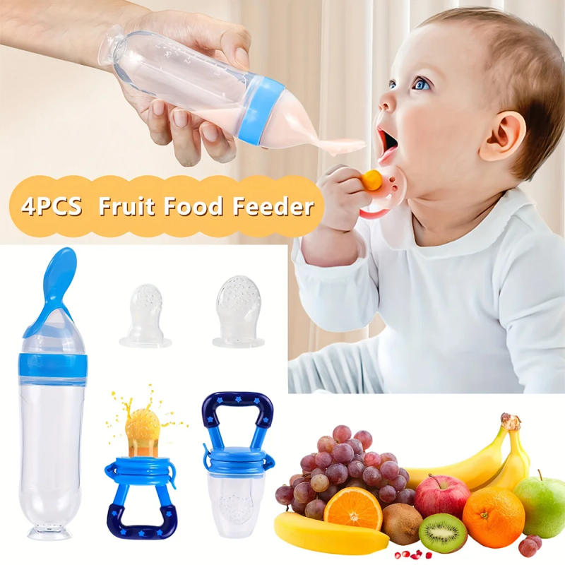Description Picture 4 of itemTYRY.HU Squeezing Feeding Bottle Cup Silicone NewbornPacifier Training Rice Spoon Infant Cereal Food Supplement Feeder Tableware