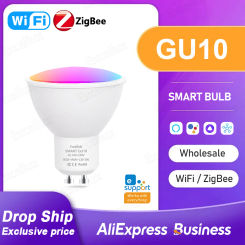 EWelink GU10 Led Bulbs ZigBee WiFi Lamp RGB C+W Dimmable Spotlight 5W Smart Led Light Bulb Support Alexa Google Assistant Yandex