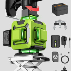 LFINE Laser Levels 4D 16 Lines 8 Lines Horizontal Vertical Cross Green Laser With Remote Control 360 Self-leveling Laser Level