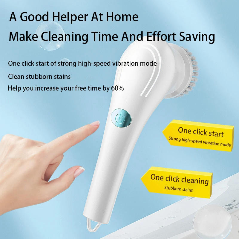 Description Picture 4 of itemWireless Handheld Electric Cleaning Brush USB Rechargeable Electric Rotary Scrubber Multifunctional Cleaning Gadget Household