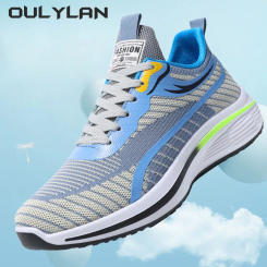 New Casual Men Knit Casual Walking Shoes Breathable Trendy Sneakers Original Light Shock Absorption Male Tennis Shoes