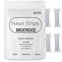 30/60PCS Nose Strips Extra Strength Nasal Strips Relief Strips for Better Sleep Transparent Anti Snoring Strips for Men & Women