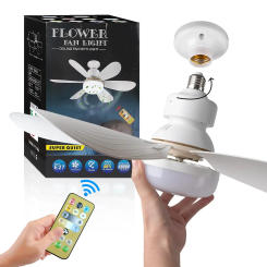 LED 30W Ceiling Fan Light E27 with Remote Control for Dimming, Suitable for Living Room, Study, Household Use, 85-265V Bulb