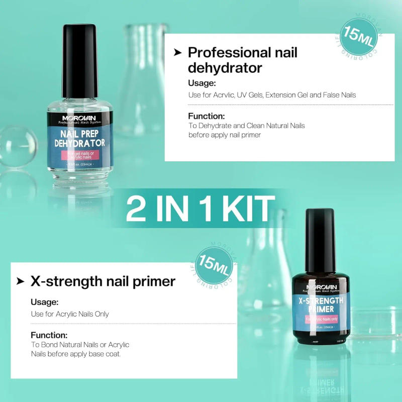 Description Picture 4 of itemMorovan Nail Prep Dehydrator & Primer X-strength No Burn Non Acid for Acrylic Powder Fast Dry 0.5oz