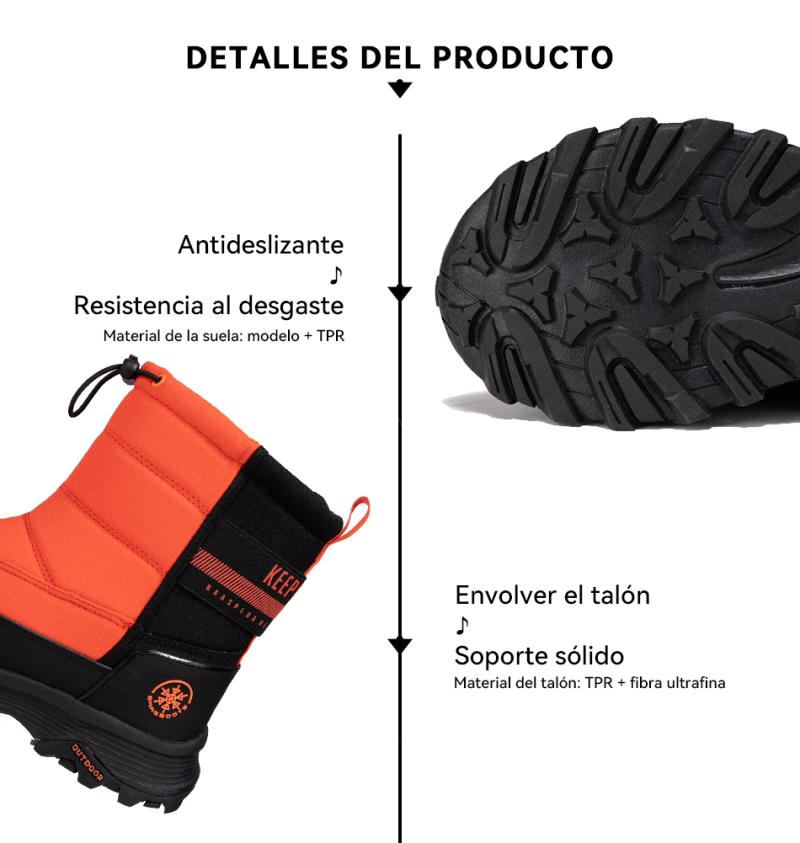 Description Picture 5 of itemBaasploa Women Snow Boots Winter Warm Outdoor Waterproof High Heels Sneakers Female Casual Non-Slip Thick Bottom Hiking Shoes