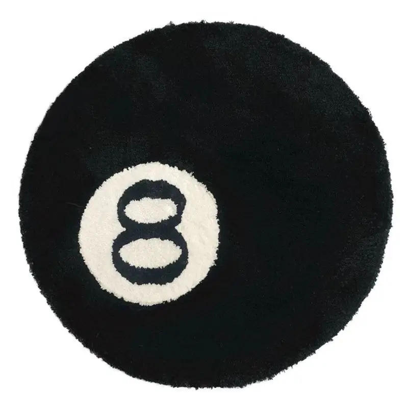 Description Picture 5 of itemLAKEA Halloween 8 Ball Rug Indoor Home Decoration Spooky Halloween Gifts 8 Ball Accent Round Tufting Soft Rug Horror Movie Mat