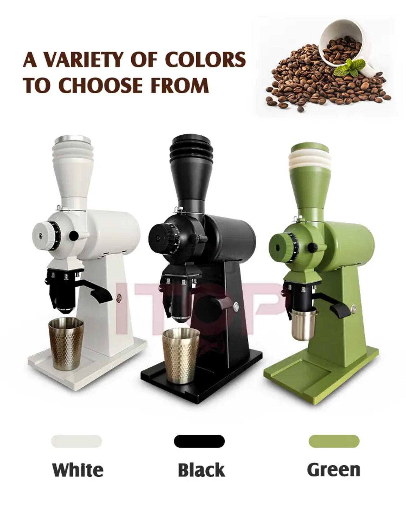 Description Picture 4 of itemITOP 90mm Coffee Bean Grinder Titanium Plated Ghost Tooth Knife/ Flat Burr No Static Electricity Coffee Grinder Tea Grinding