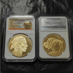 Limited Edition 2024 Non-currency Coin Liberty Indian Commemorative 24K Gold Plated American Coin Badge of Honor