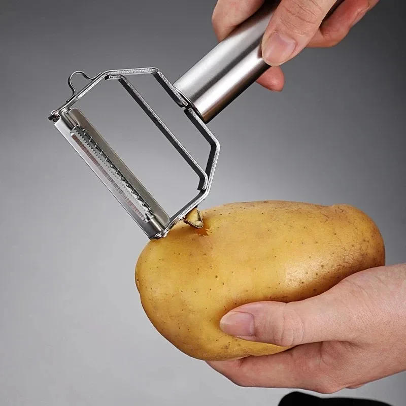 Description Picture 5 of item2Pcs Multifunction Vegetable Peeler Slicer Stainless Steel Potato Peeler Cucumber Carrot Grater Peeler Kitchen Accessories