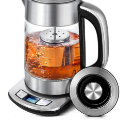 CACHOO Electric Kettle Temperature Control - 1.7L Glass Tea Kettle Electric with Infuser, 60Min Keep Warm & Automatic Shut Off