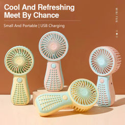 USB Mini Fan Portable Rechargeable Handy Fan Size Low Noise Small Electric Fan Student Dormitory Portable air conditioner