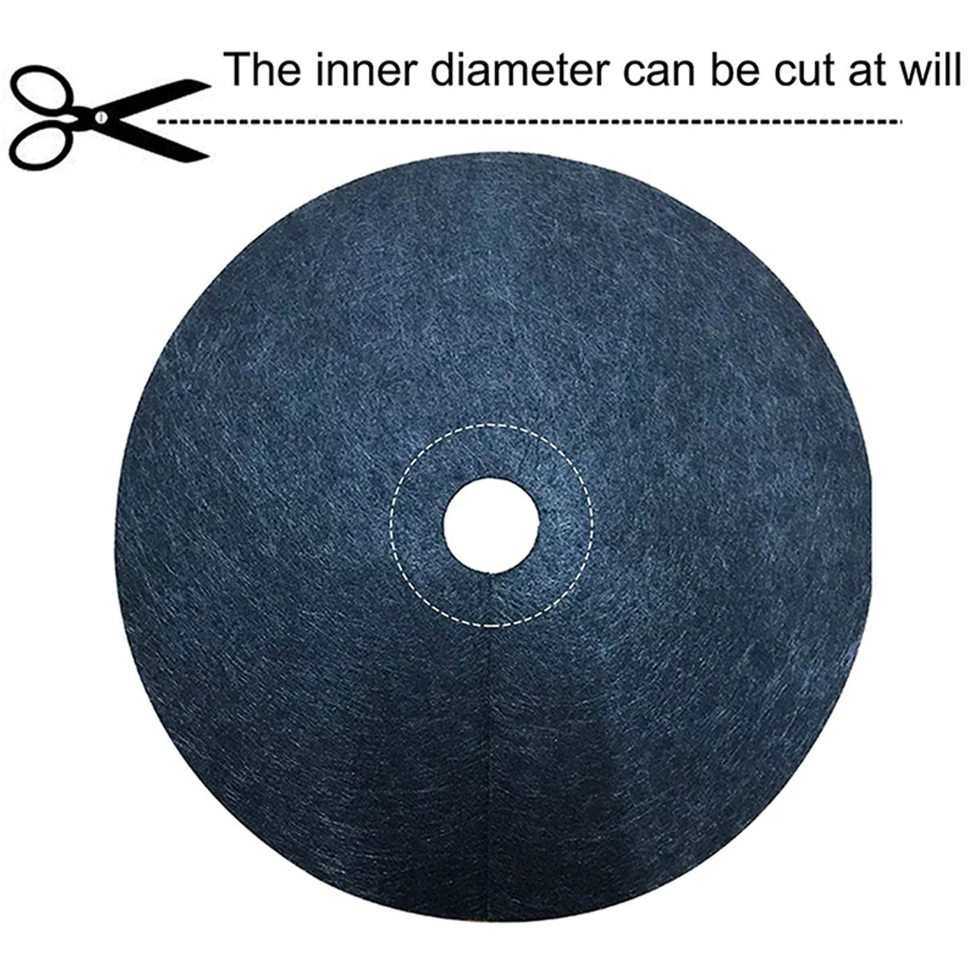 Description Picture 5 of item12x Weed Mat Non-Woven Fabric Round Weeding Cloth Barrier Plant Trunk Protection Cover Anti Grass Tree Mulch For Garden Lawn Pot