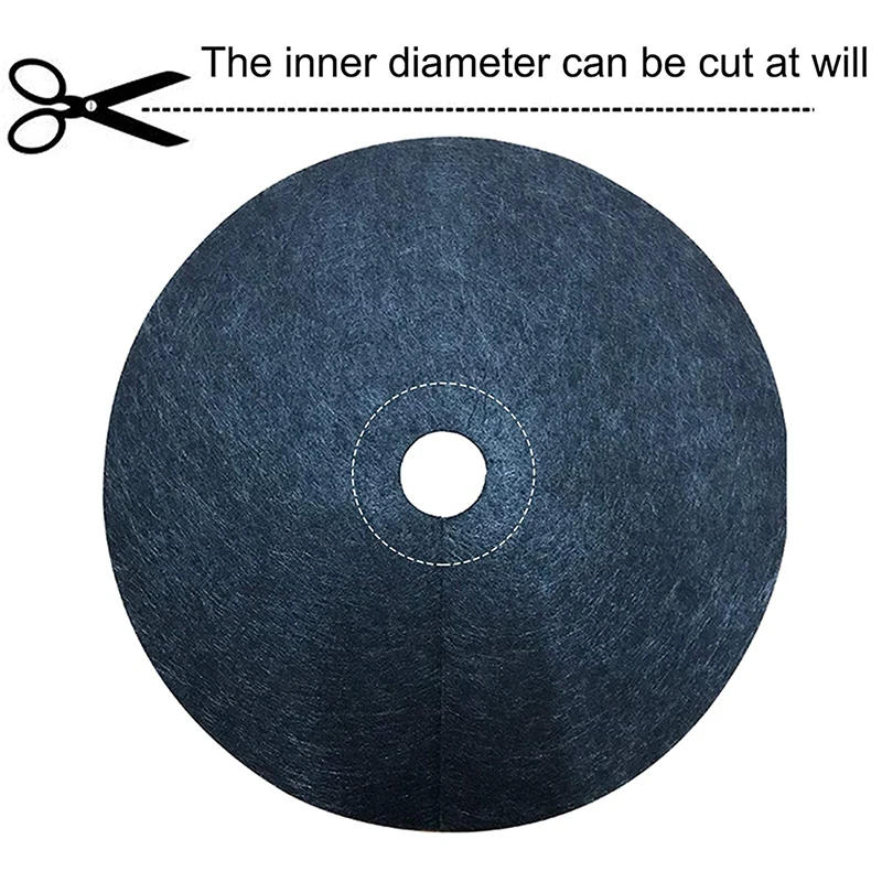 Description Picture 5 of item12x Weed Mat Non-Woven Fabric Round Weeding Cloth Barrier Plant Trunk Protection Cover Anti Grass Tree Mulch For Garden Lawn Pot