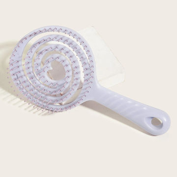 Relaxing Circular Massage Comb Portable Hollow Hair Combs Scalp Massage Brush Salon Styling Tools Solid Color Hair Brush