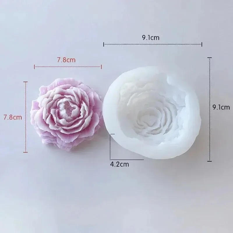 Description Picture 2 of itemSmall Flower Silicone Candle Mold |3d Rose Soap Chocolate Cake Decoration Baking Tools Diy Aromatherapy Gypsum Resin Clay mould