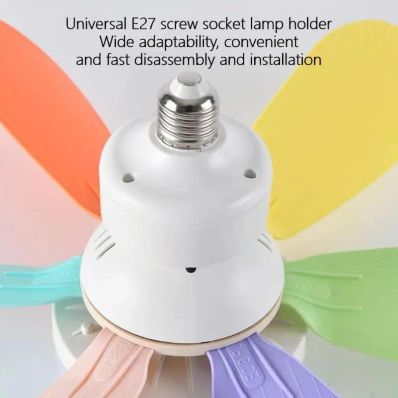 Description Picture 5 of item40W Ceiling Fan Light, 21.5" Screw Electric Fan with Light and Remote, E27 Socket Fan with LED for Bathroom, Bedroom, Kitchen