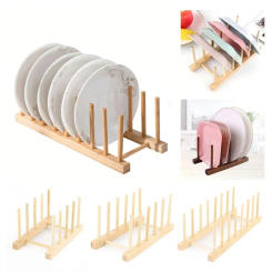Kitchen Storage Organization Multi Functional Storage Rack Tableware Drainboard Woodiness Dish Drying Rack Kitchens Accessories