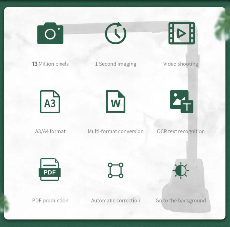 Description Picture 5 of itemNETUM Book Scanner T101 Autofocus Document Scanner Max A4 A3 Size with Smart OCR Led Table Desk Lamp for Family Home Office