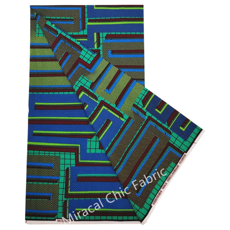 Description Picture 5 of itemVeritable Wax Guaranteed Real wax Print Fabric Dutch hollandais High Quality Pagne Sewing Africa Dress 100% Cotton 6 Yards