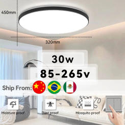 Modern LED Ceiling Light 110V 220V led Lights 30W Waterproof Dustproof Three Three Proofings Lamps Ultra-Thin Round Lighting