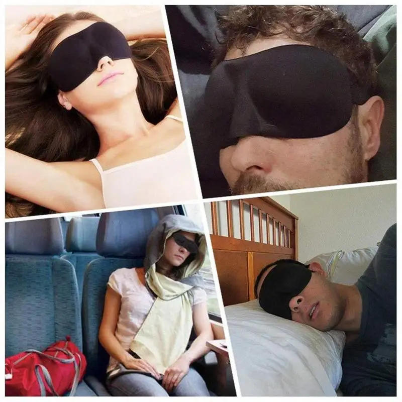 Description Picture 3 of item3D Sleep Mask Soft Sleeping Eye Mask Eyeshade Cover Shade Eye Patch Sleeping Aid Women Men Portable Blindfold Travel Eyepatch