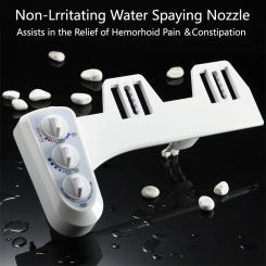 New Hot/Cold Toilet Bidet Toilet Seat Attachment Dual Nozzle Brass Water Inlet  Bidet Toilet Water Sprayer Hygienic Shower