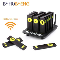 BYHUBYENG Wireless Calling Restaurant Pager System Paging Buzzer for Restaurant Food Truck Cafe Bar Church Nursery Hospital