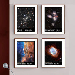 James Webb Space Telescope Photo Poster Interstellar Space Canvas Painting Science Wall Picture Print for Living Room Home Decor