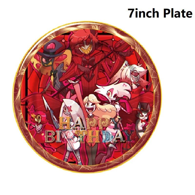 Description Picture 6 of itemCartoon Hazbined Hotel Theme Birthday Party Decorations Tableware Balloons Backdrop Cake Topper Party Supplies Baby Shower Gifts