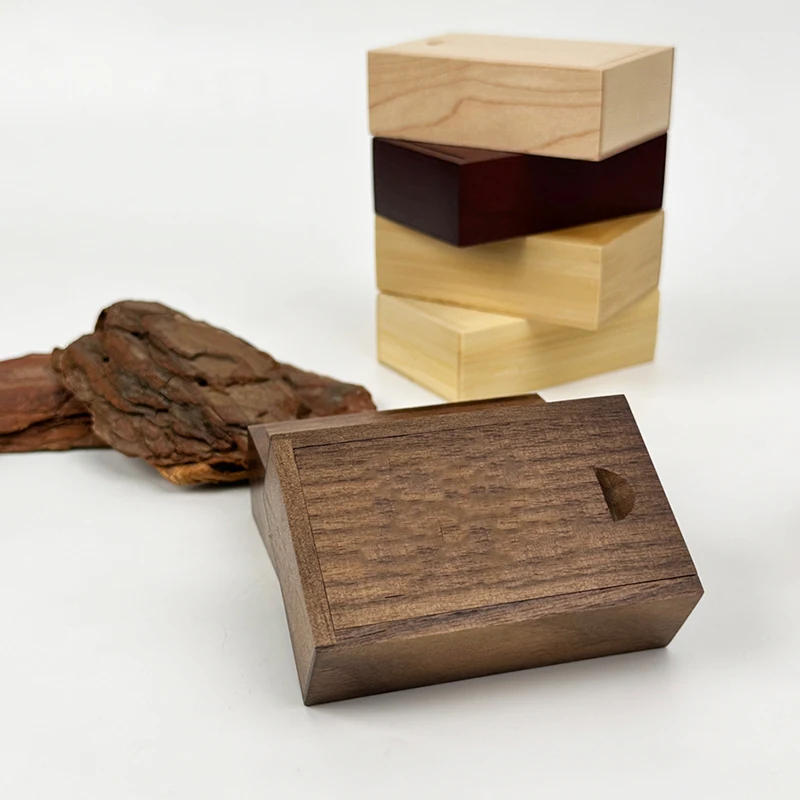 Description Picture 6 of item3.15x2x0.98inch Solid Wood Storage Boxes with Sliding Top for For Small Items Ring or Gift Box USB Commemorative Storage Case