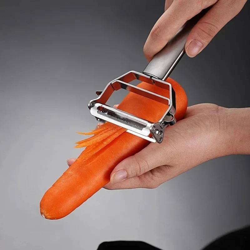 Description Picture 6 of item2Pcs Multifunction Vegetable Peeler Slicer Stainless Steel Potato Peeler Cucumber Carrot Grater Peeler Kitchen Accessories
